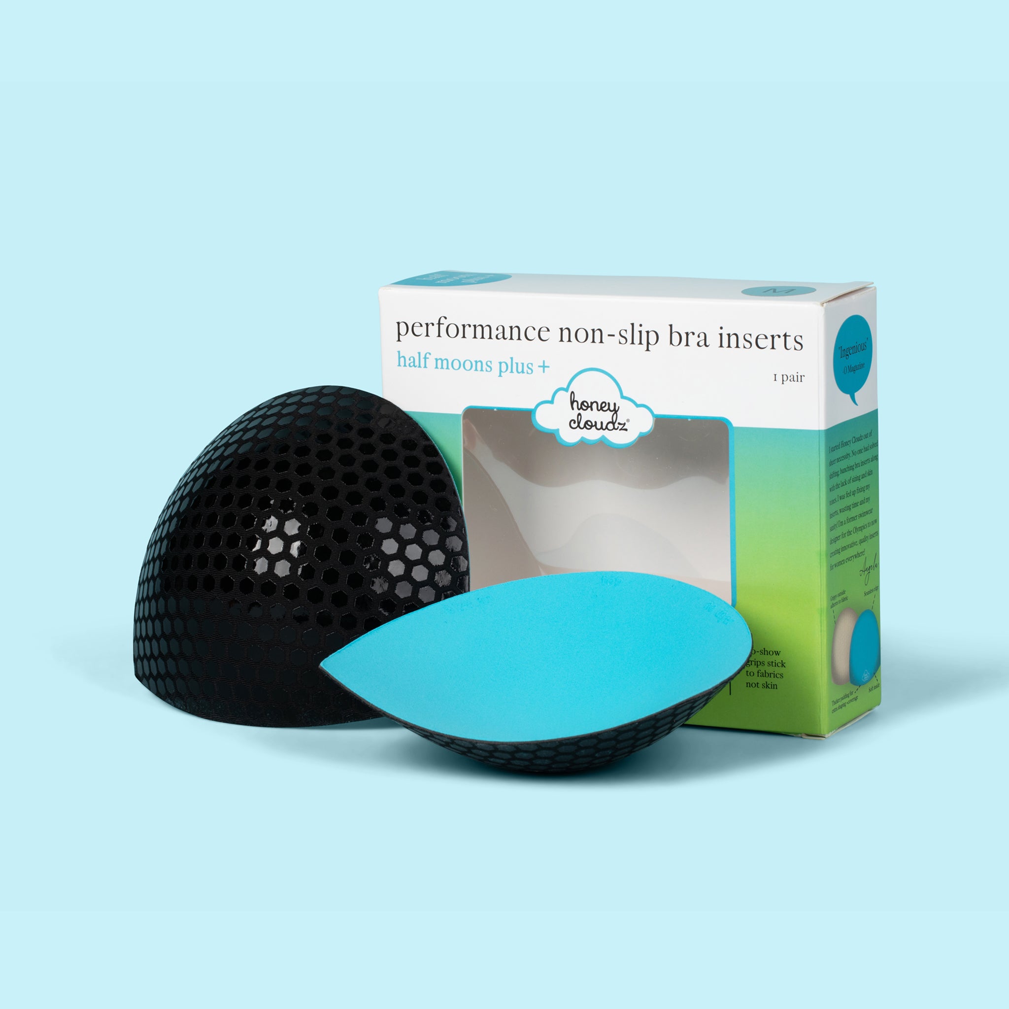 Honey Cloudz Half Moon Plus Bra Inserts
(Black)