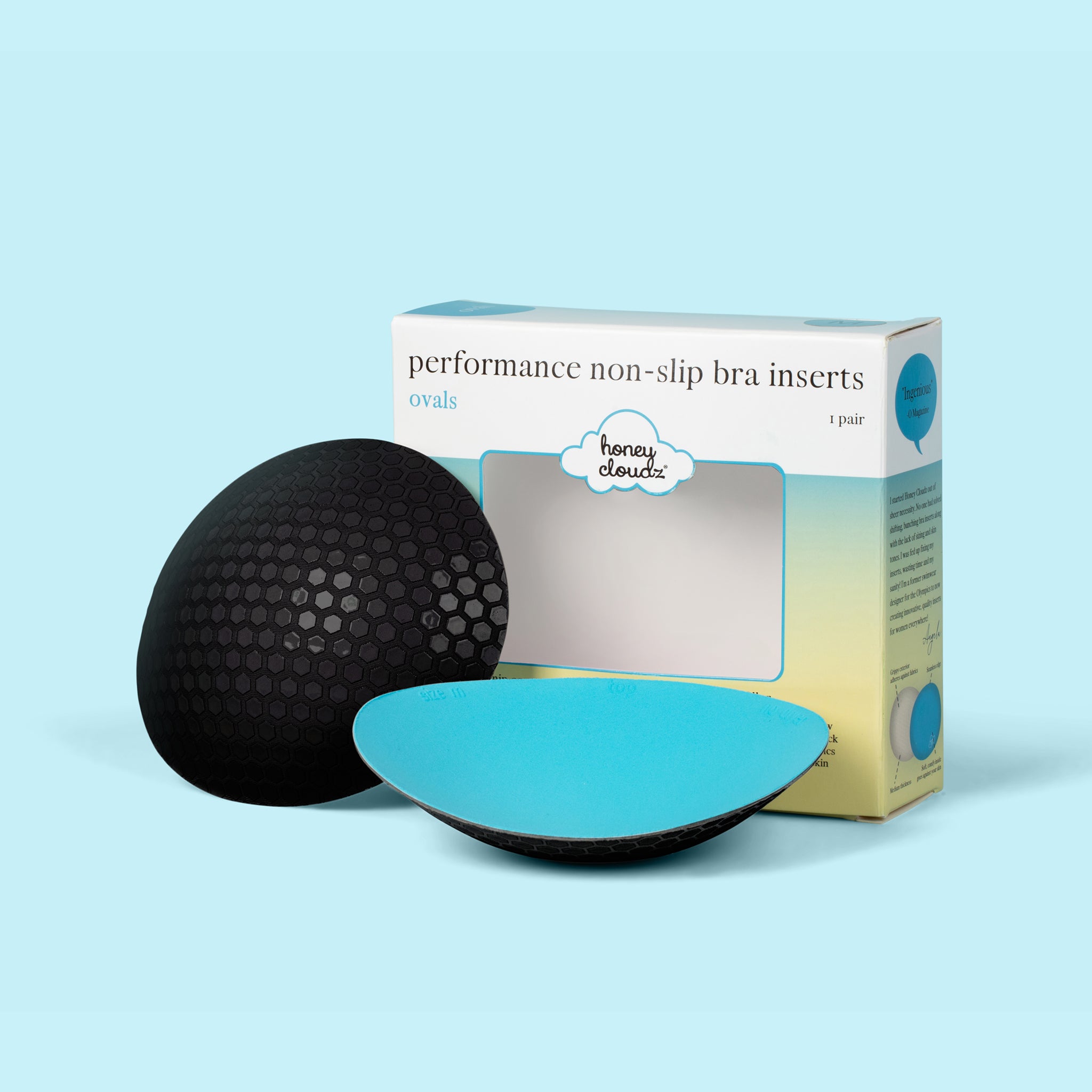 Honey Cloudz Ovals Classic Bra Inserts (Jet Black)