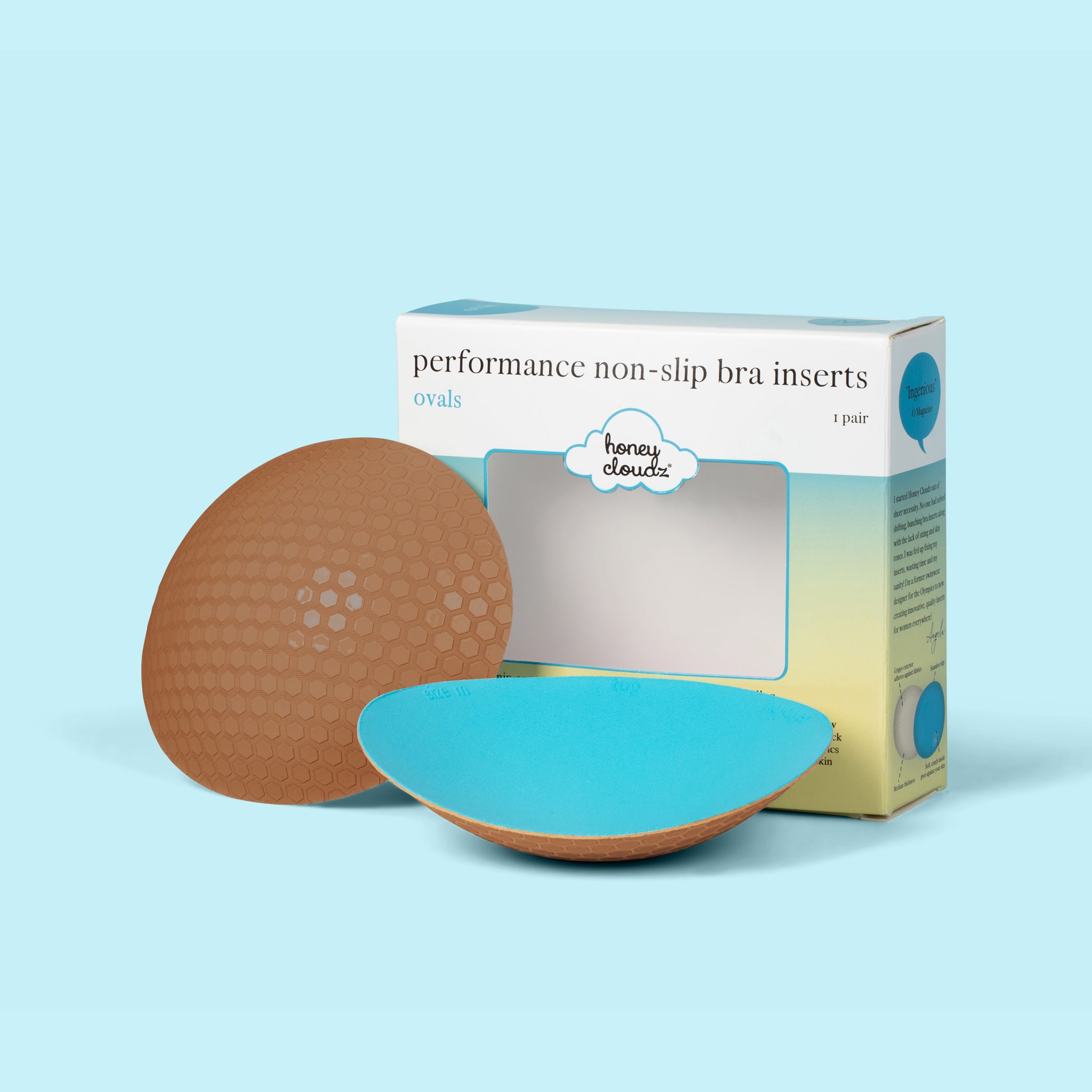 Honey Cloudz Ovals Classic Bra Inserts (Caramel)