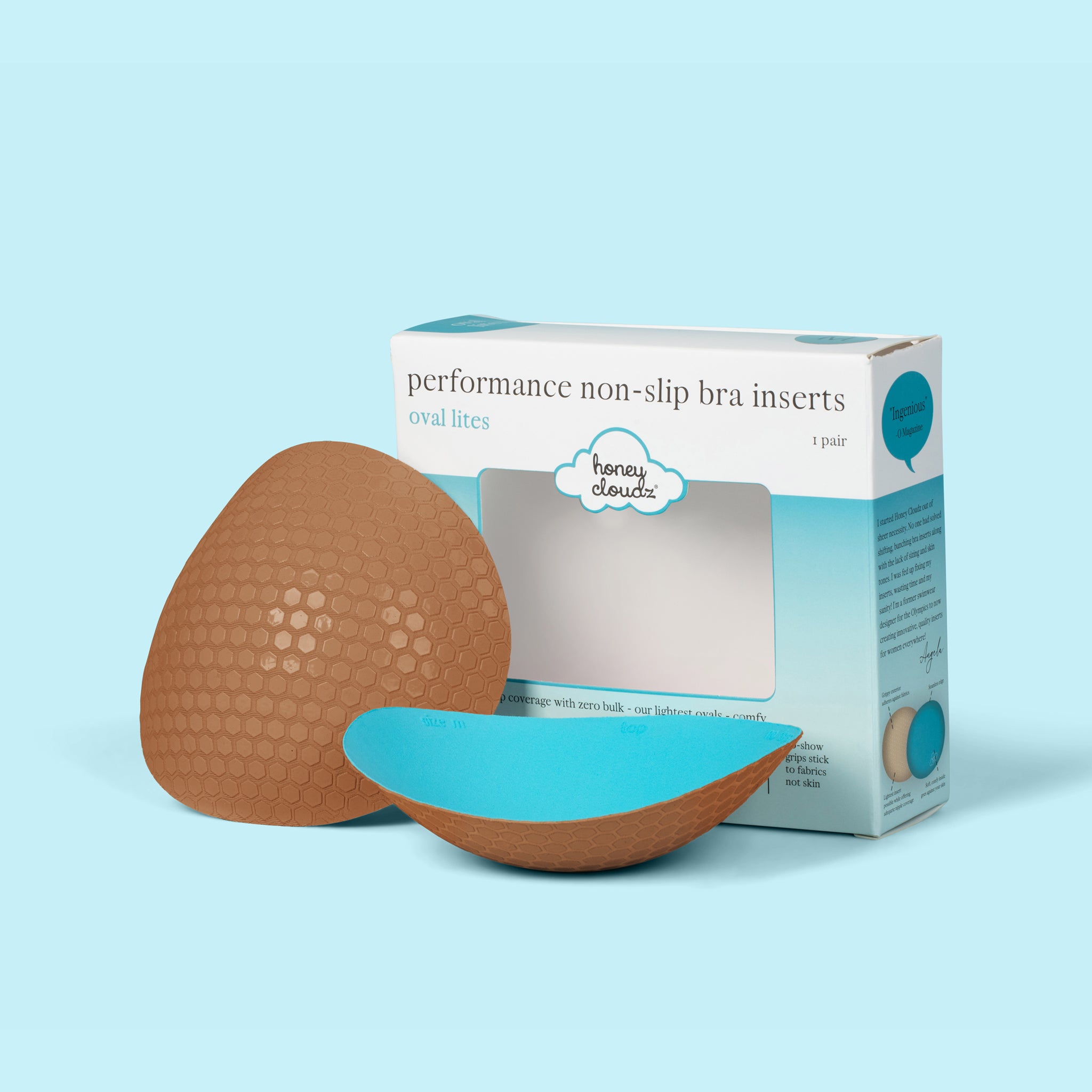 Honey Cloudz Oval Lites Bra Inserts (Caramel)