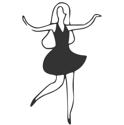 Illustration of woman moving freely while wearing Honeycloudz bra pads with comfortable support.