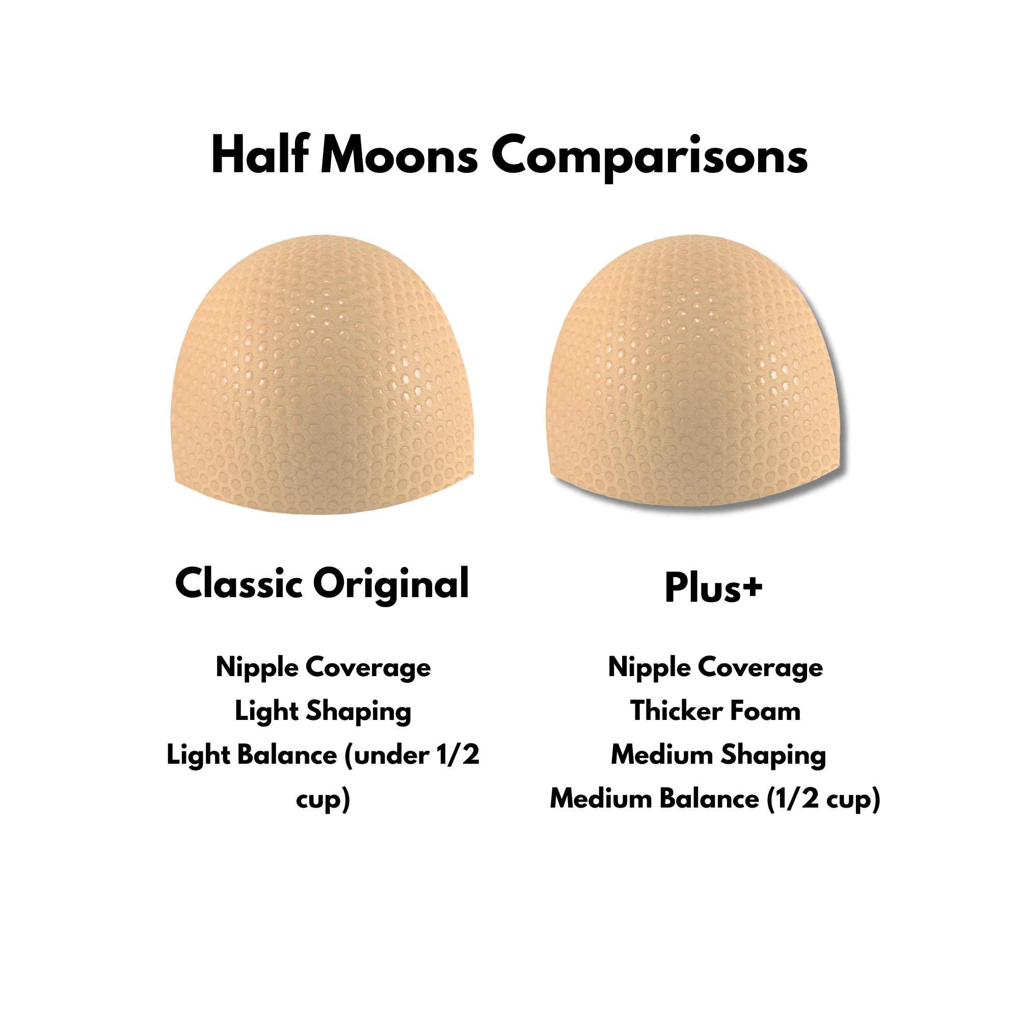 Half Moons Bra Insert Comparison Chart