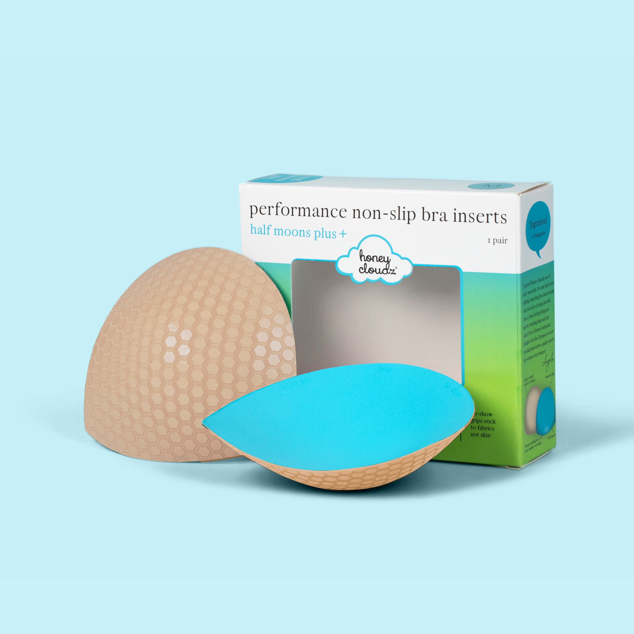 Honey Cloudz Half Moon Plus Bra Inserts (Latte)