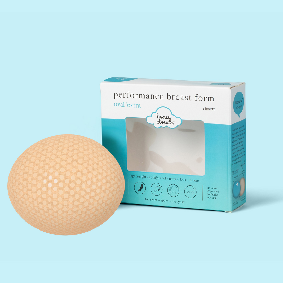 Honey Cloudz Oval Extra Breast Form