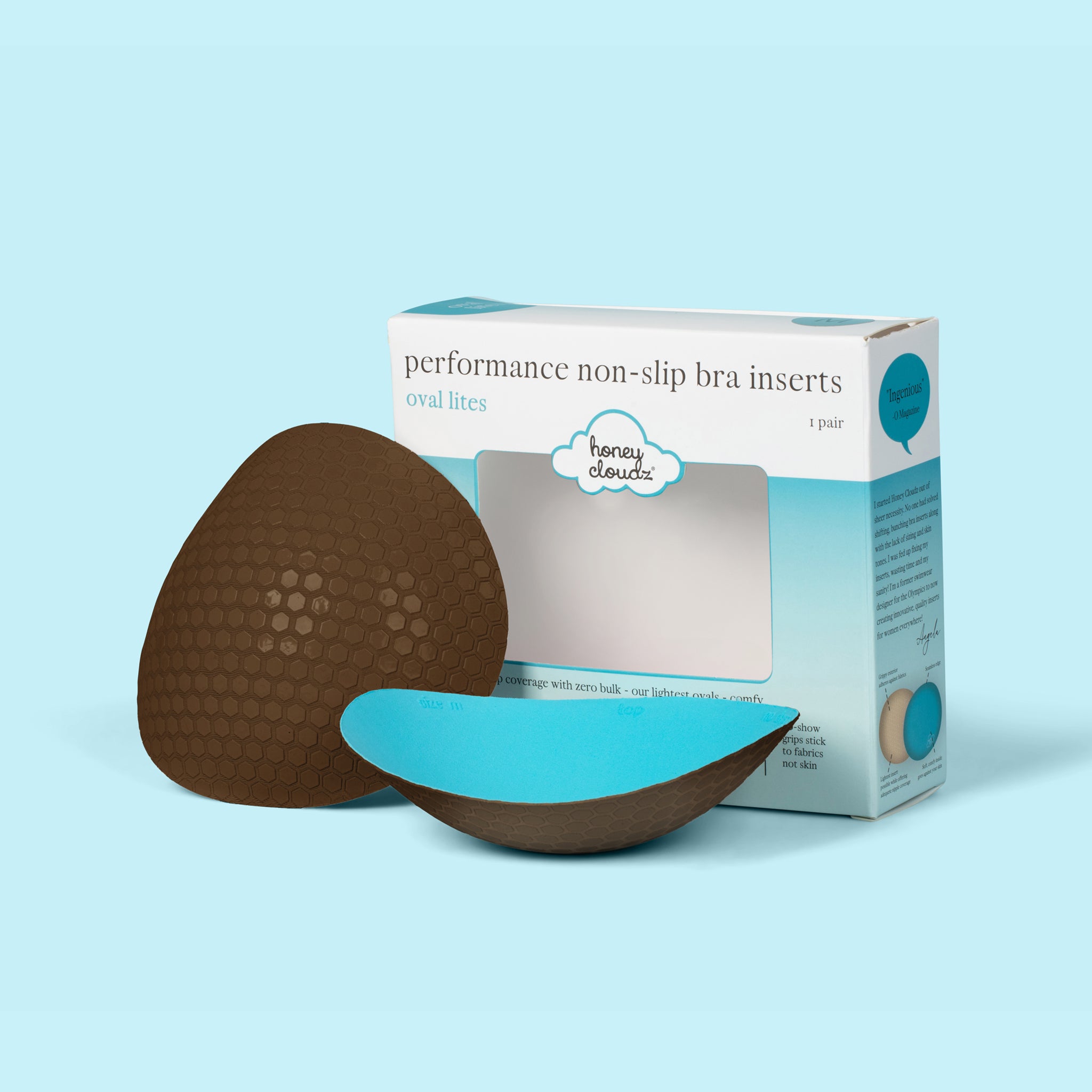 Honey Cloudz Oval Lites Bra Inserts (Mocha)