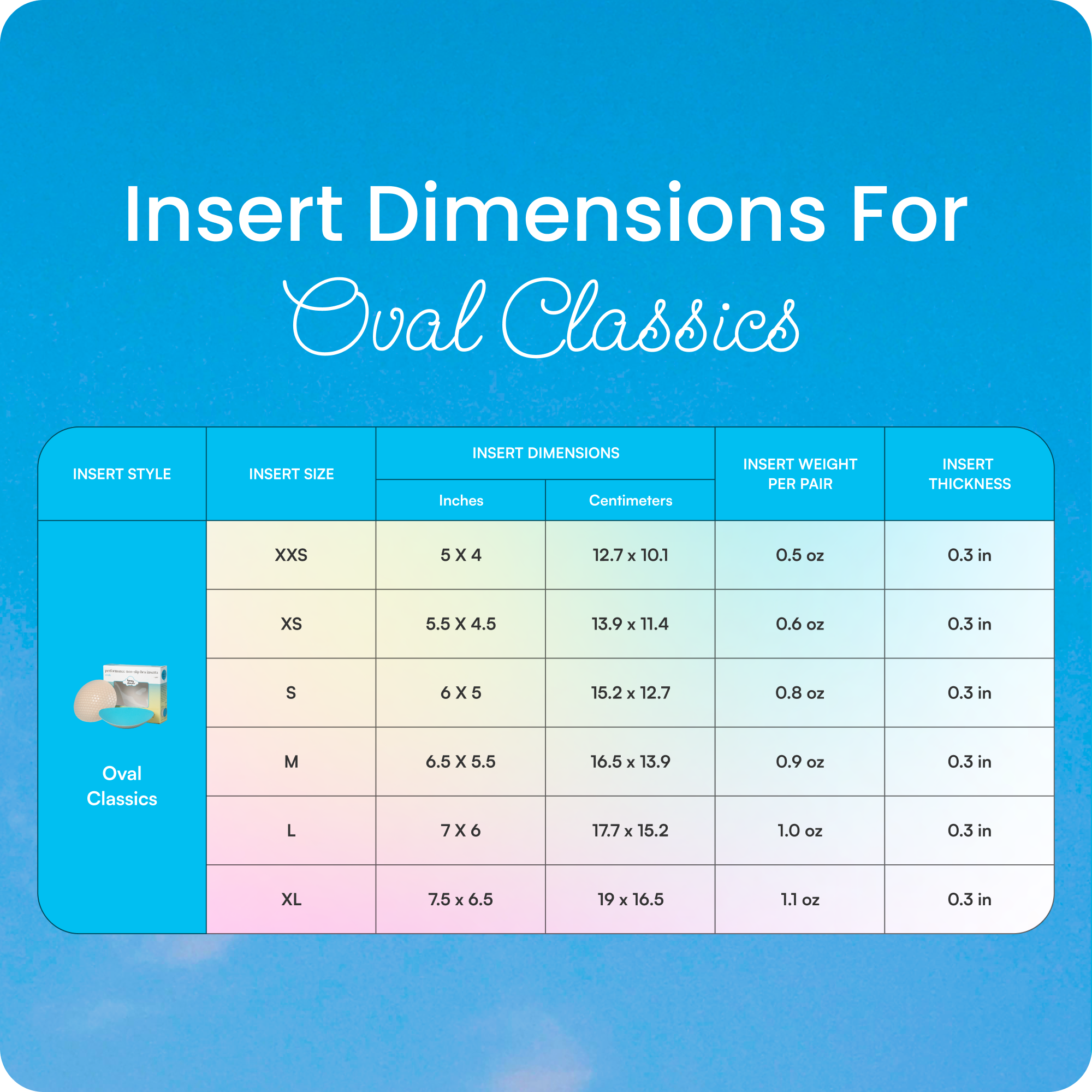 Oval Classic Bra Inserts