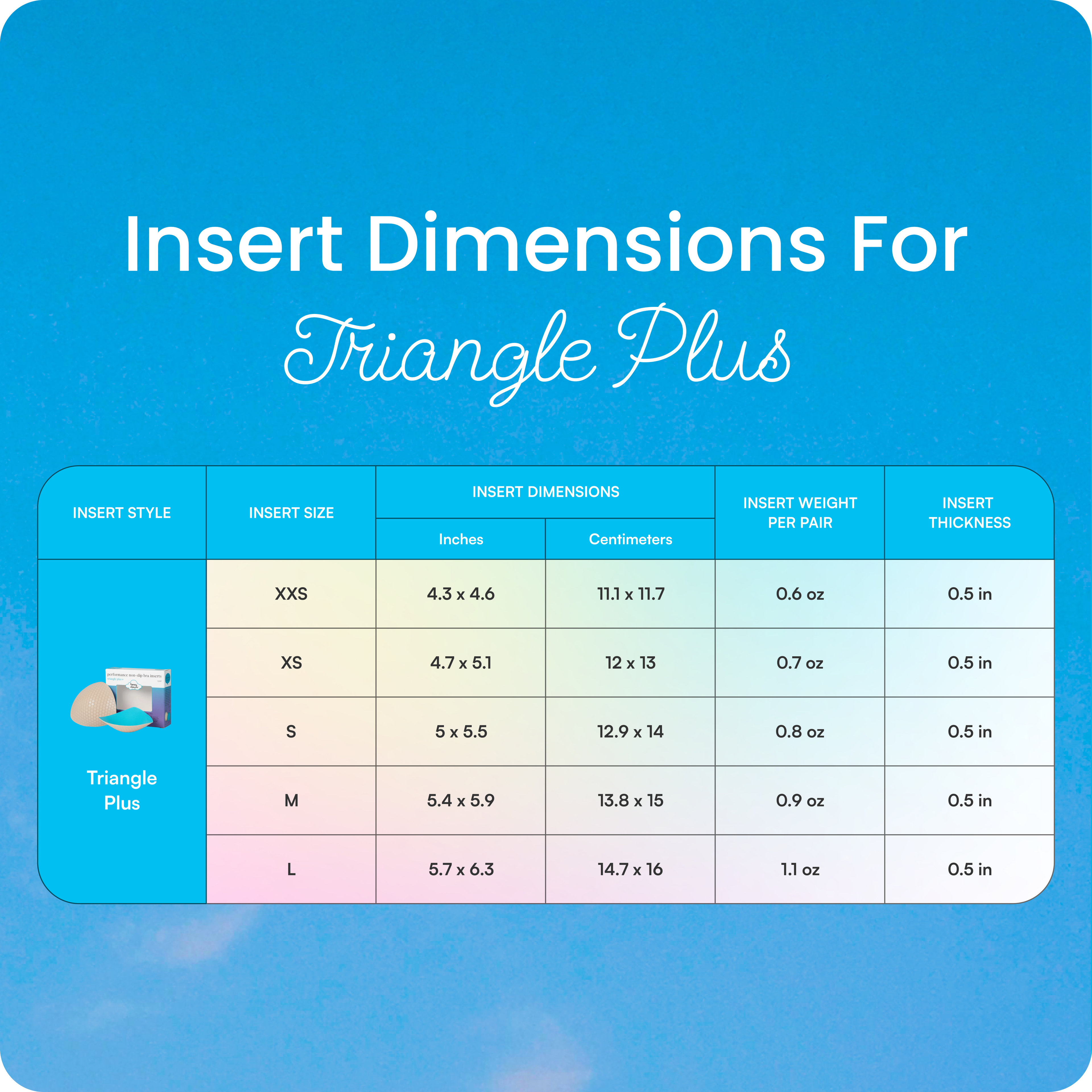 Triangle Plus+ Bra Inserts