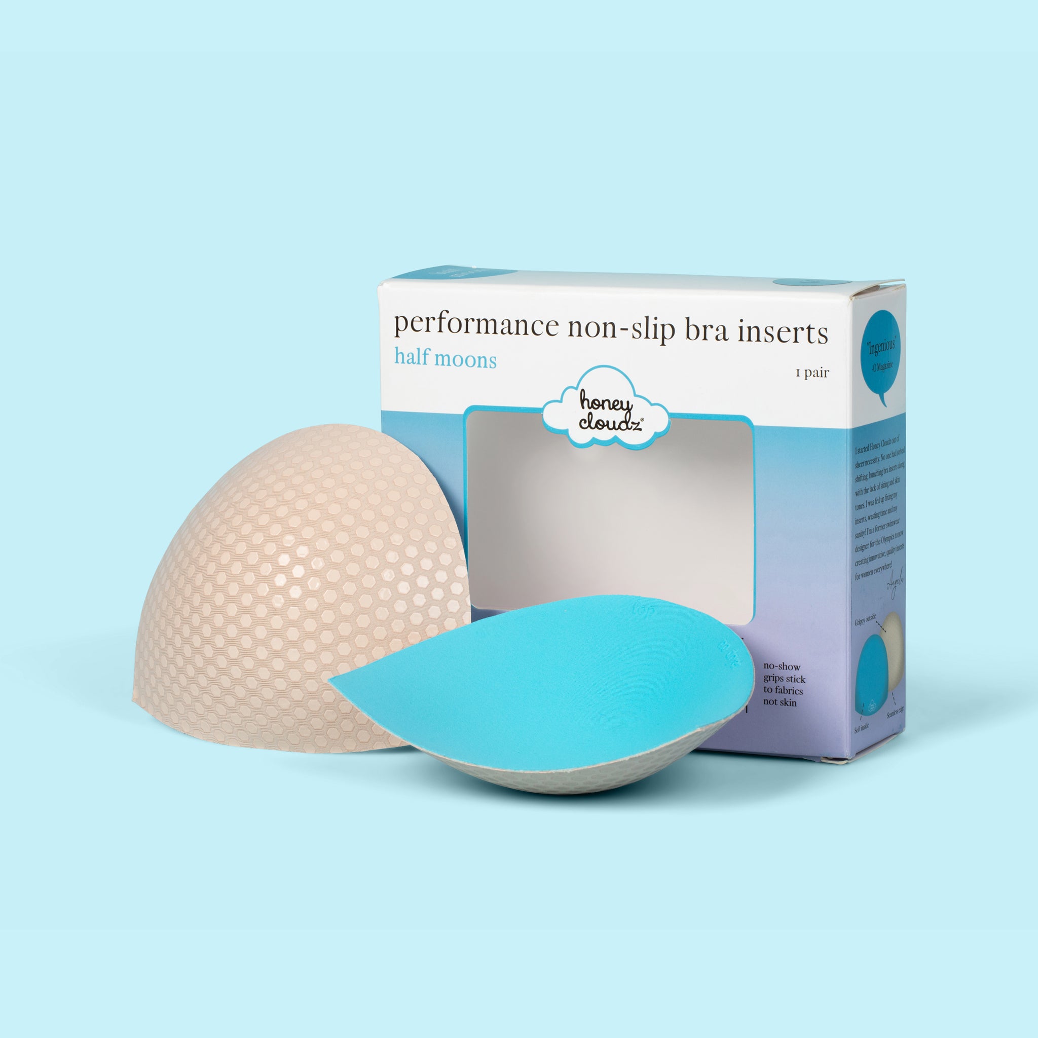 Honey Cloudz Half Moons Classic Bra Inserts (Vanilla Sugar)