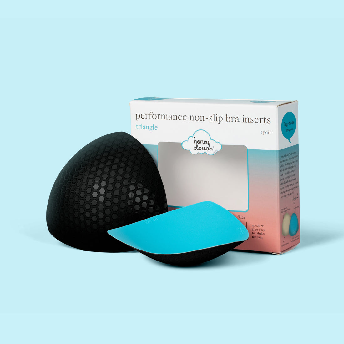 Honey Cloudz Triangle Classic Bra Inserts
(Black)