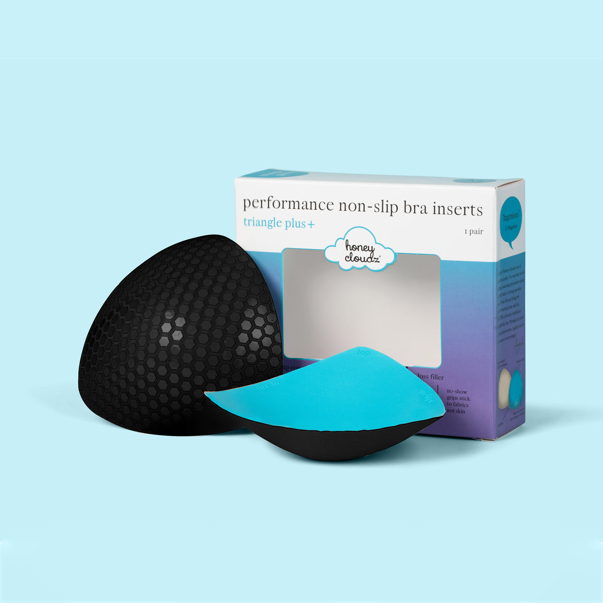 Triangle Plus Bra Pad Inserts (Non-Slip) - Honey Cloudz