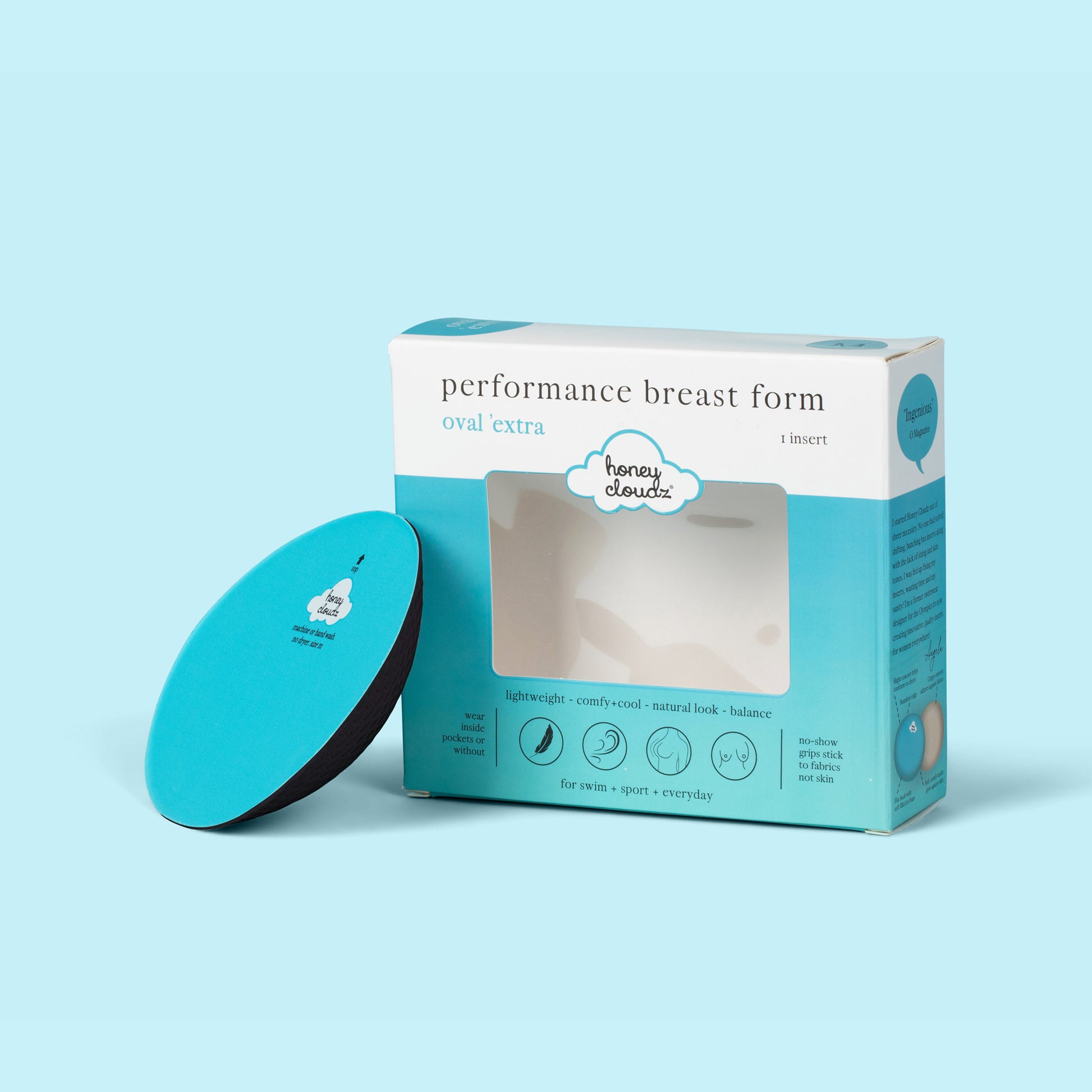 Honey Cloudz Oval Extra Breast Form