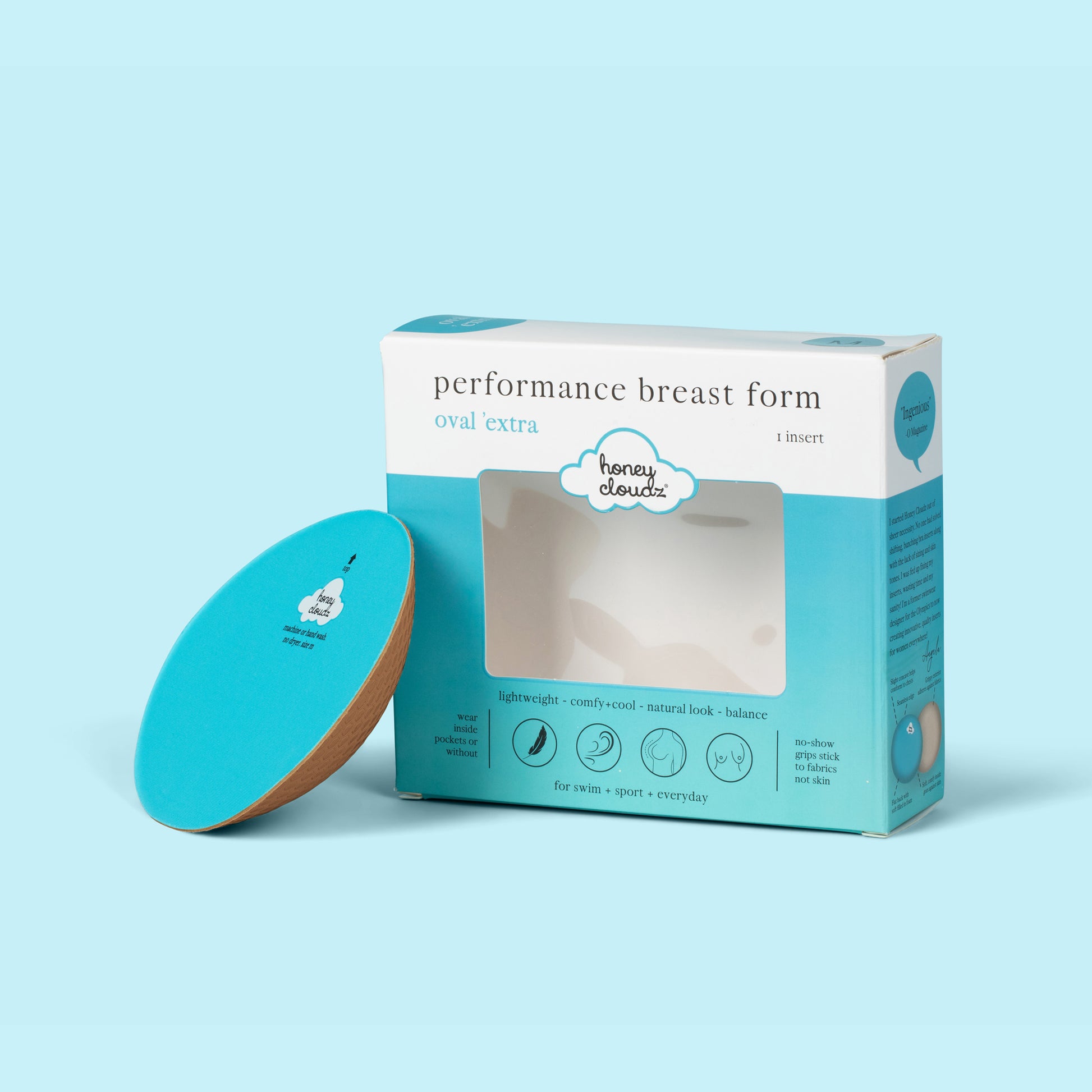 Honey Cloudz Oval Extra Breast Form