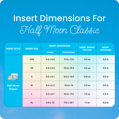 Half Moon Classic Bra Inserts