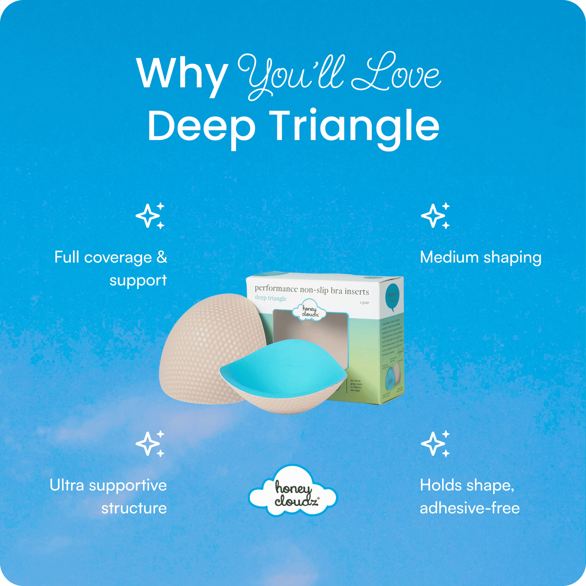 Deep Triangle Bra Inserts - Final Sale