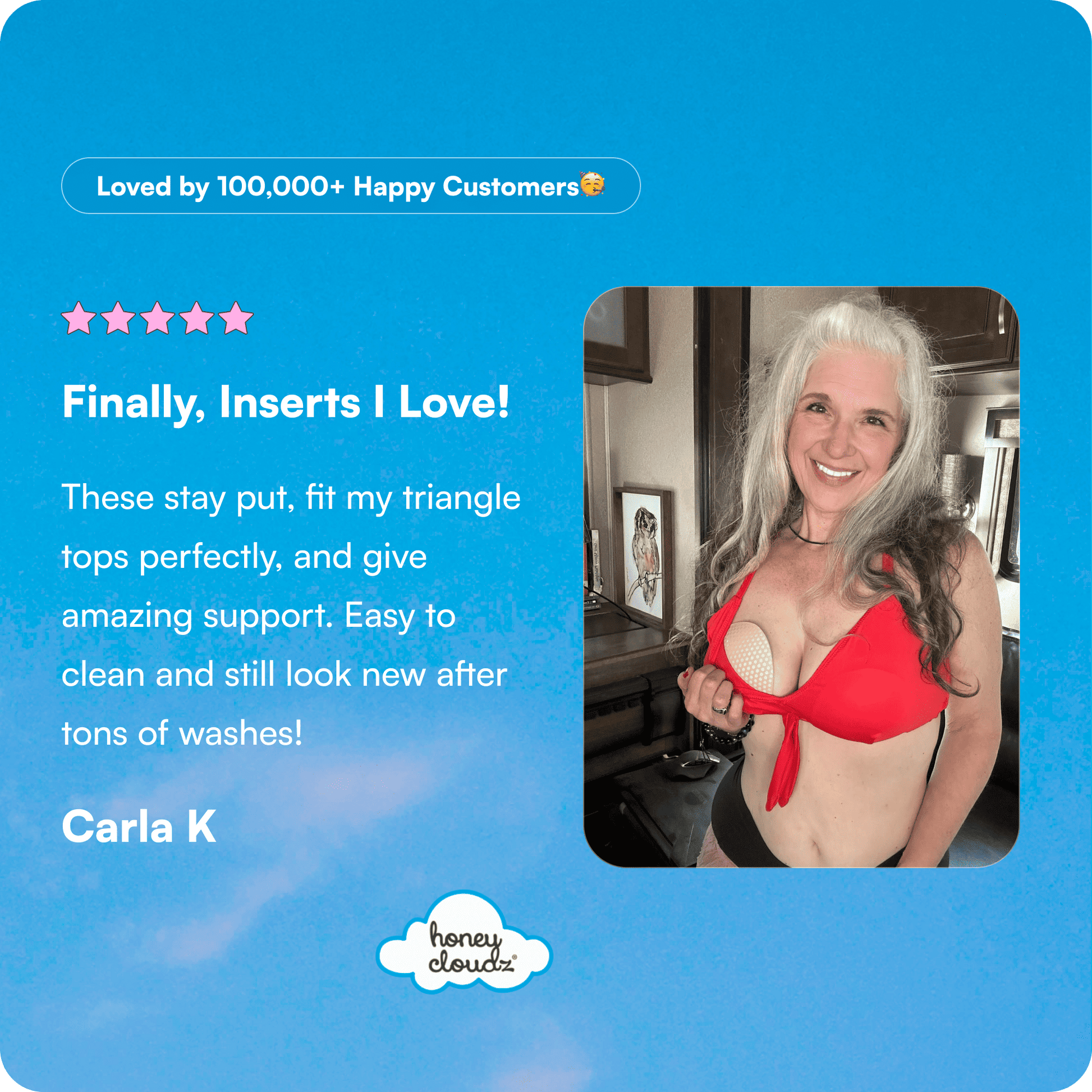 Deep Triangle Bra Inserts - Final Sale