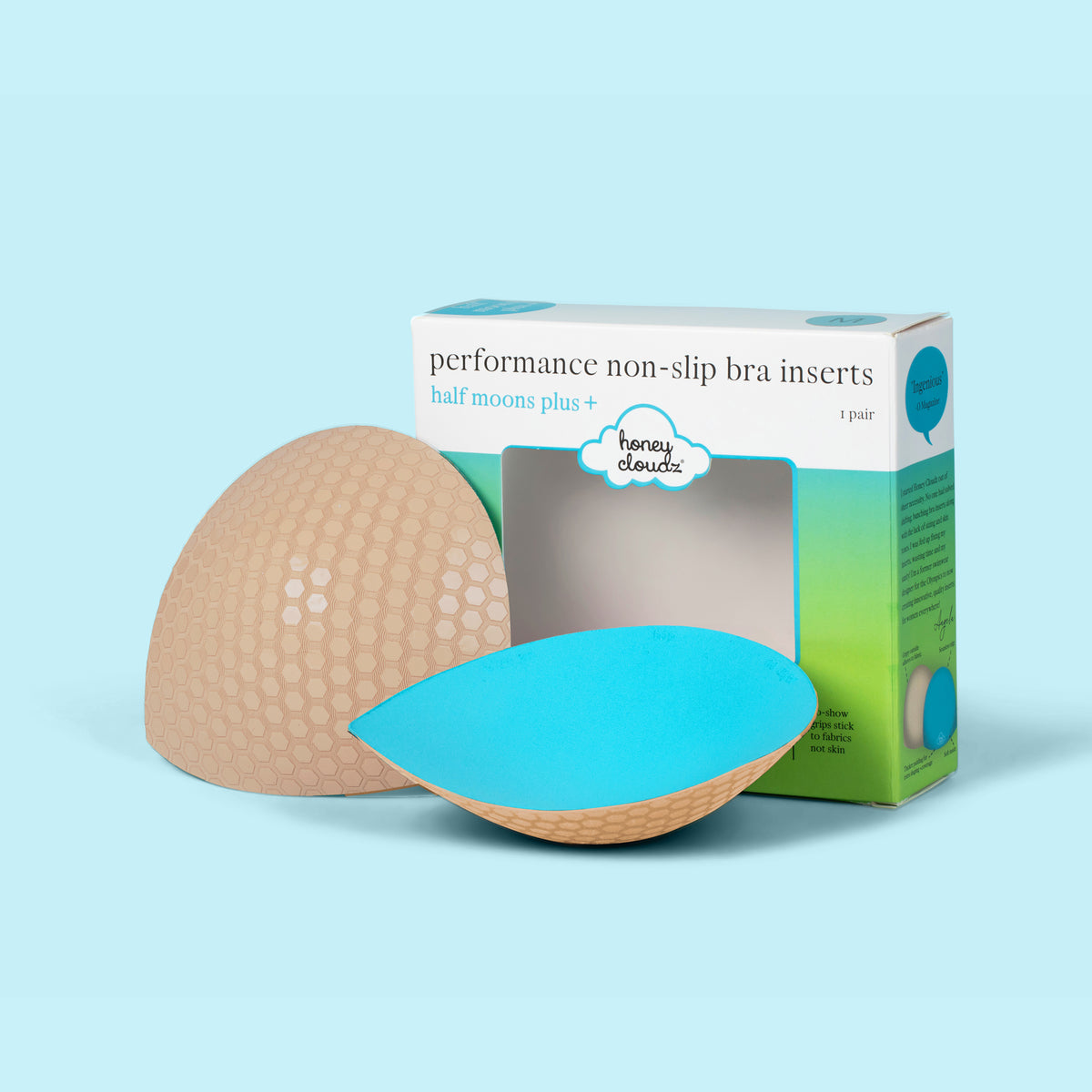 Half Moon Plus Bra Pad Inserts (Non-Slip) - Honey Cloudz