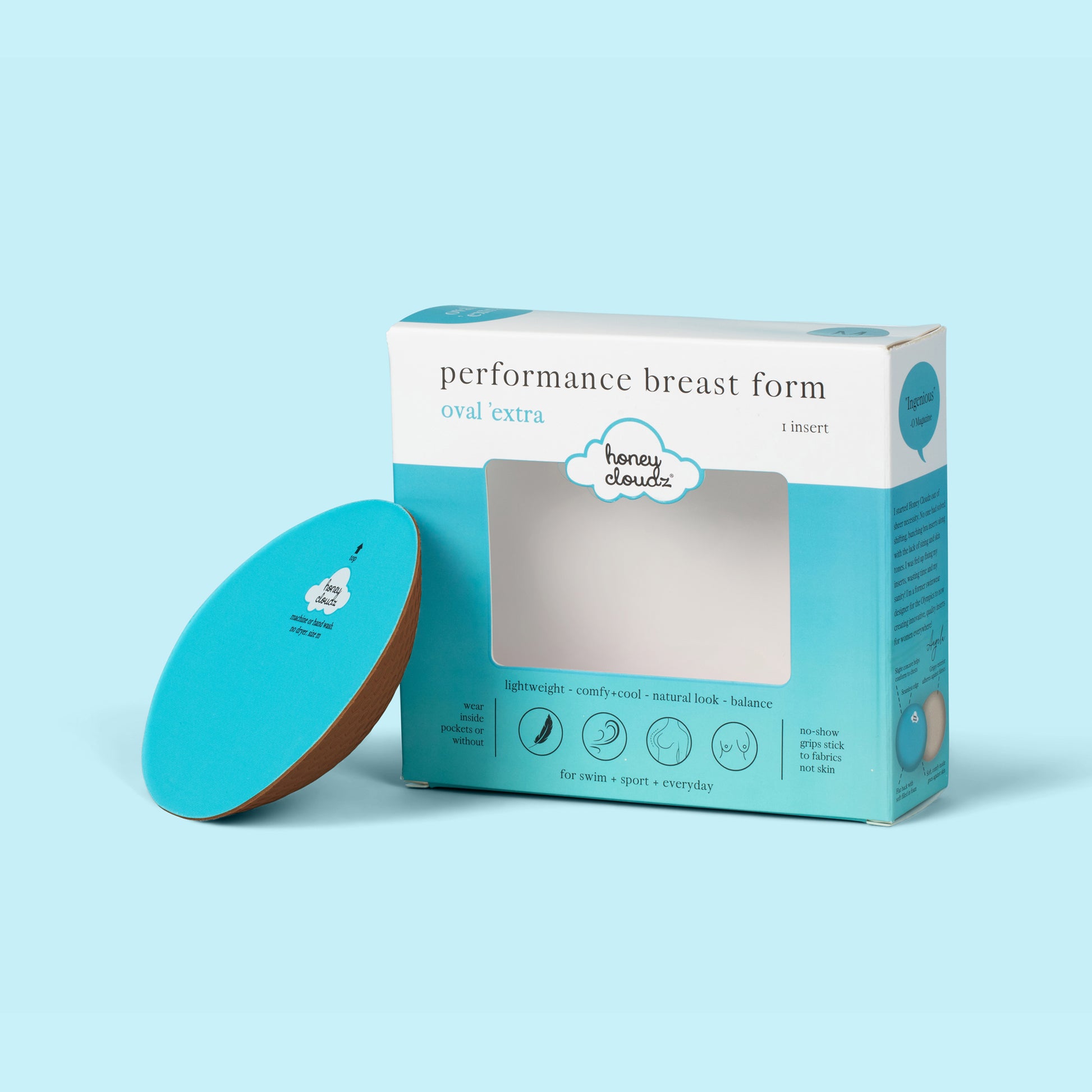 Honey Cloudz Oval Extra Breast Form