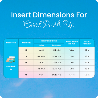 Oval Push-Up Bra Inserts