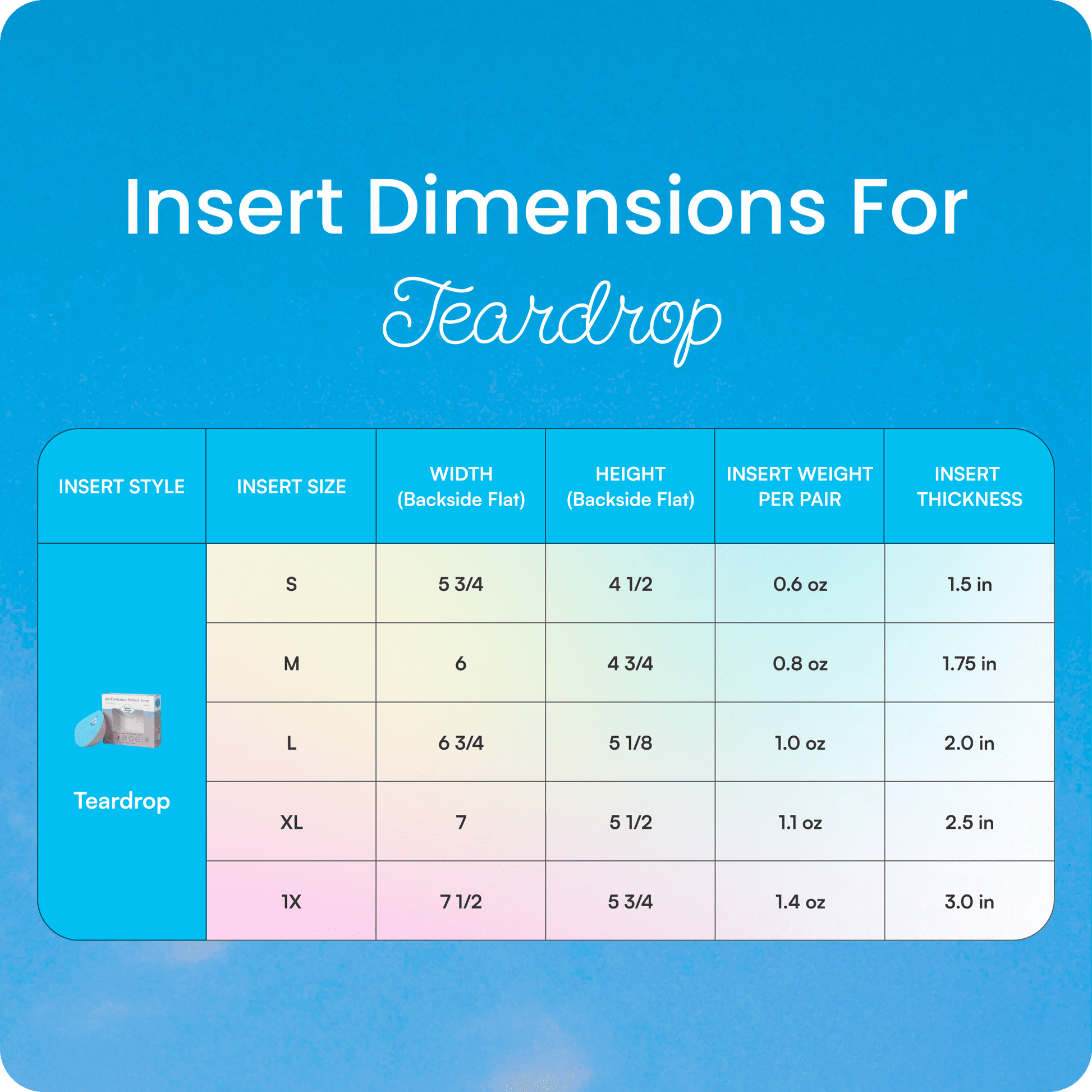 Teardrop Breast Form Insert – Post-Mastectomy & Reconstruction