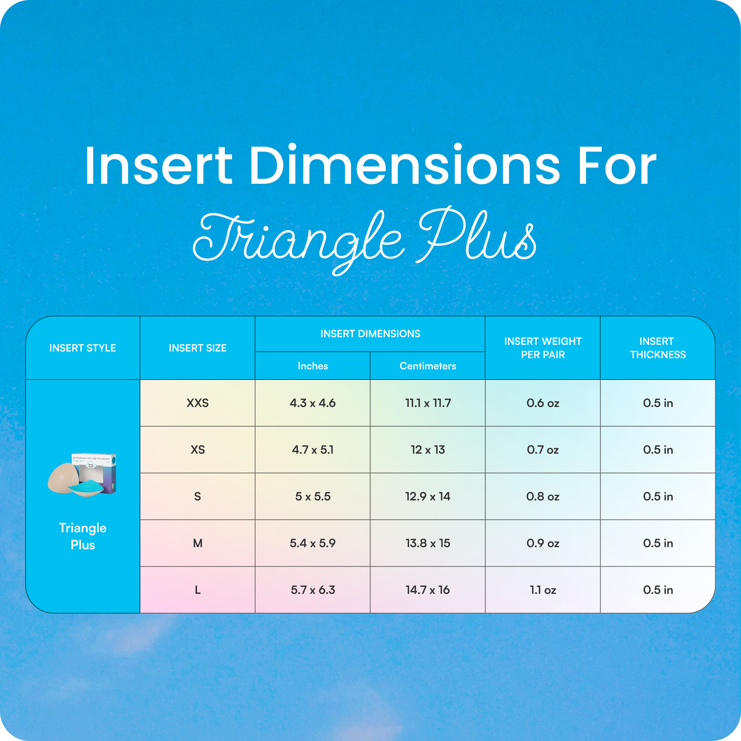 Triangle Plus+ Bra Inserts