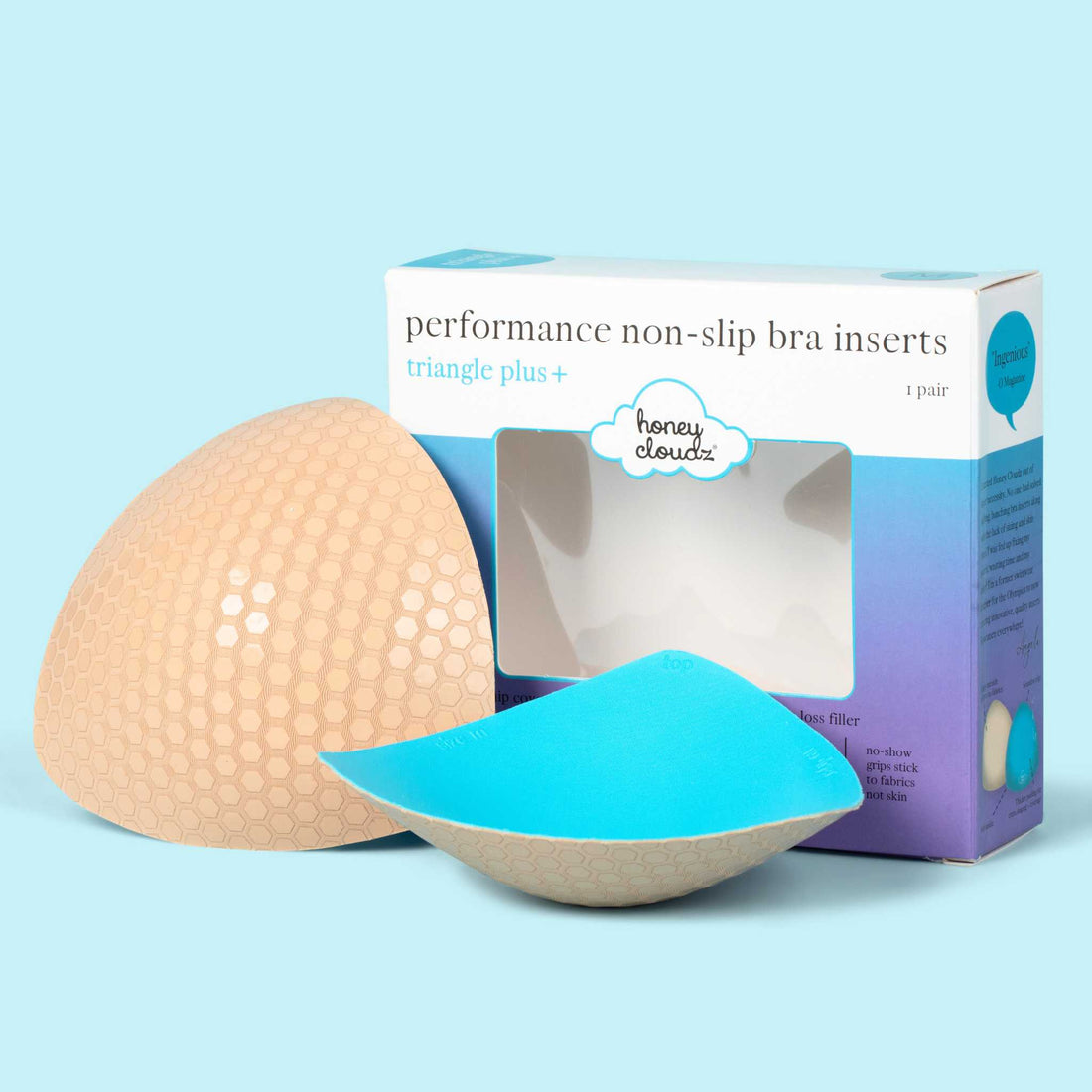 Honey Cloudz Triangle+ Plus Bra Inserts (Latte)