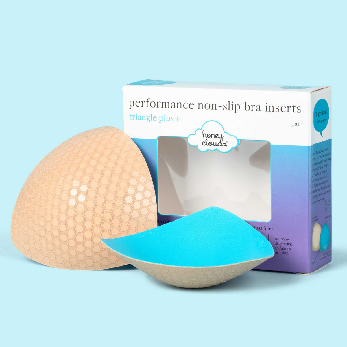 Triangle Plus Bra Pad Inserts (Non-Slip) - Honey Cloudz