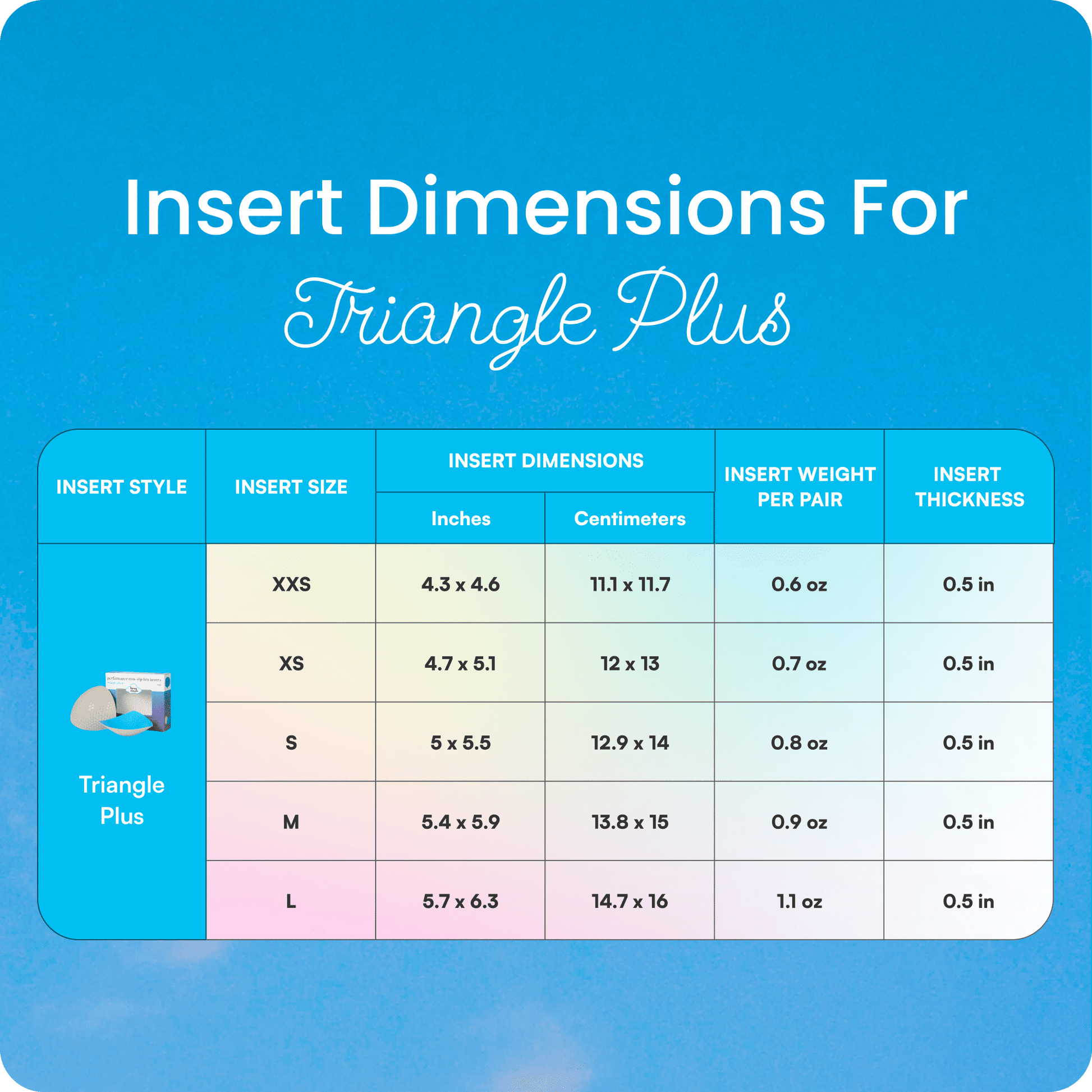 Triangle Plus Bra Inserts