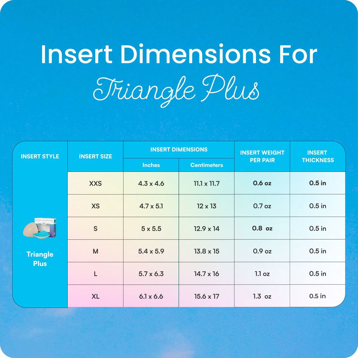 Triangle Plus+ Bra Inserts