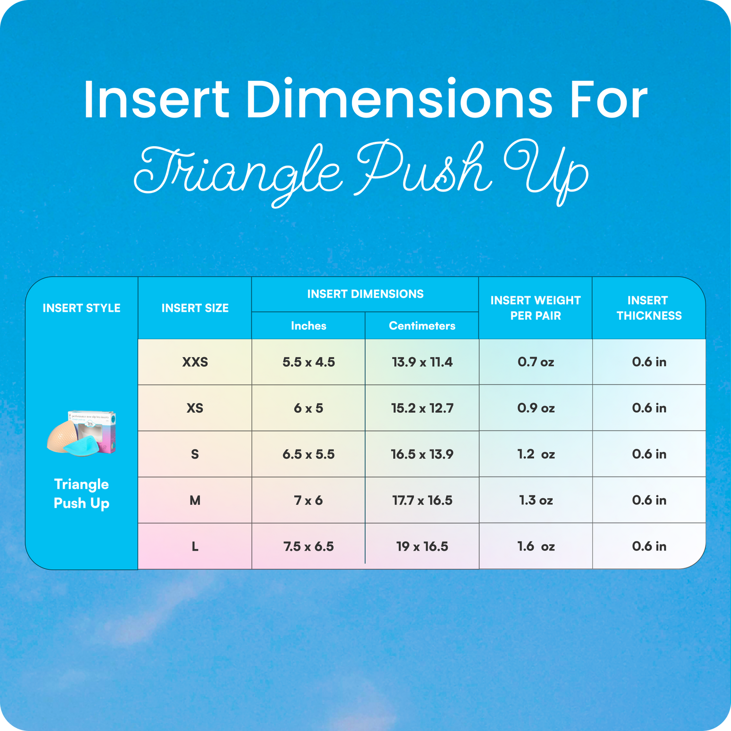 Triangle Push-Up Bra Inserts