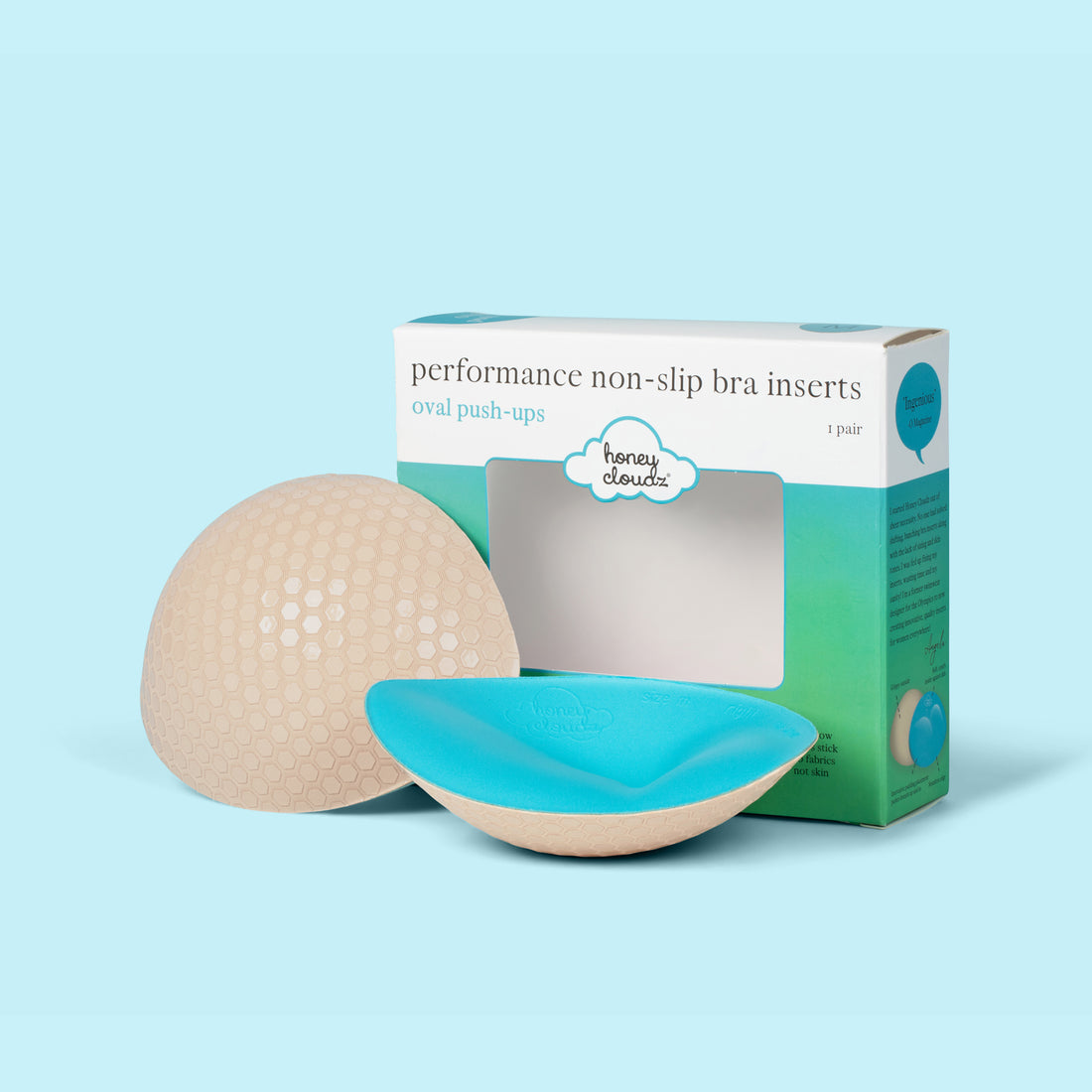 Honey Cloudz Ovals Push Up Bra Inserts
(Vanilla Sugar)