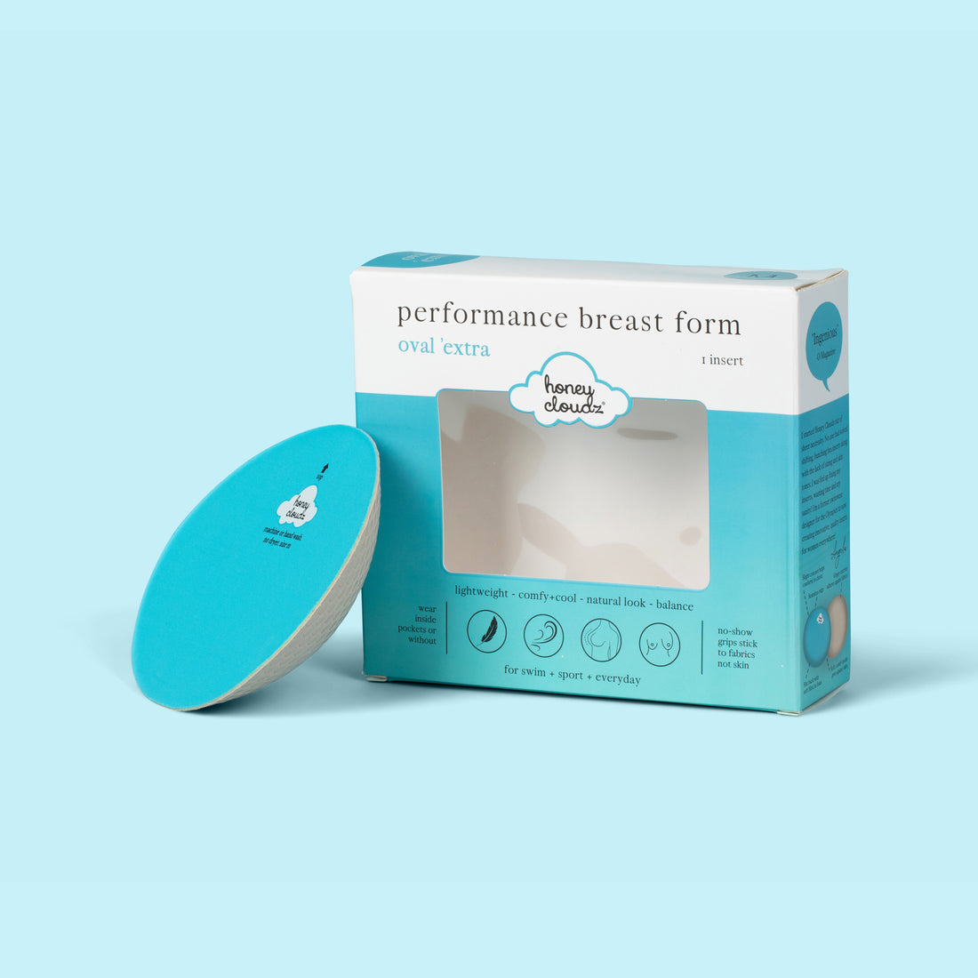 Honey Cloudz Oval Extra Breast Form