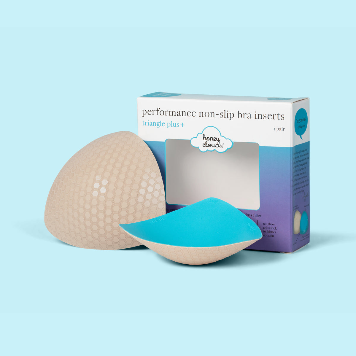 Triangle Plus Bra Pad Inserts (Non-Slip) - Honey Cloudz