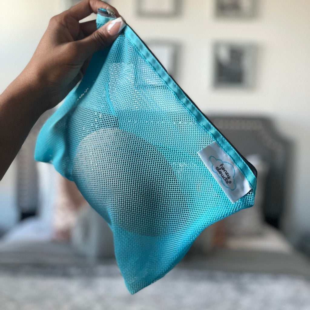 Honey Cloudz Delicates Wash and Storage Bag with a Honey Cloudz Bra Insert inside
