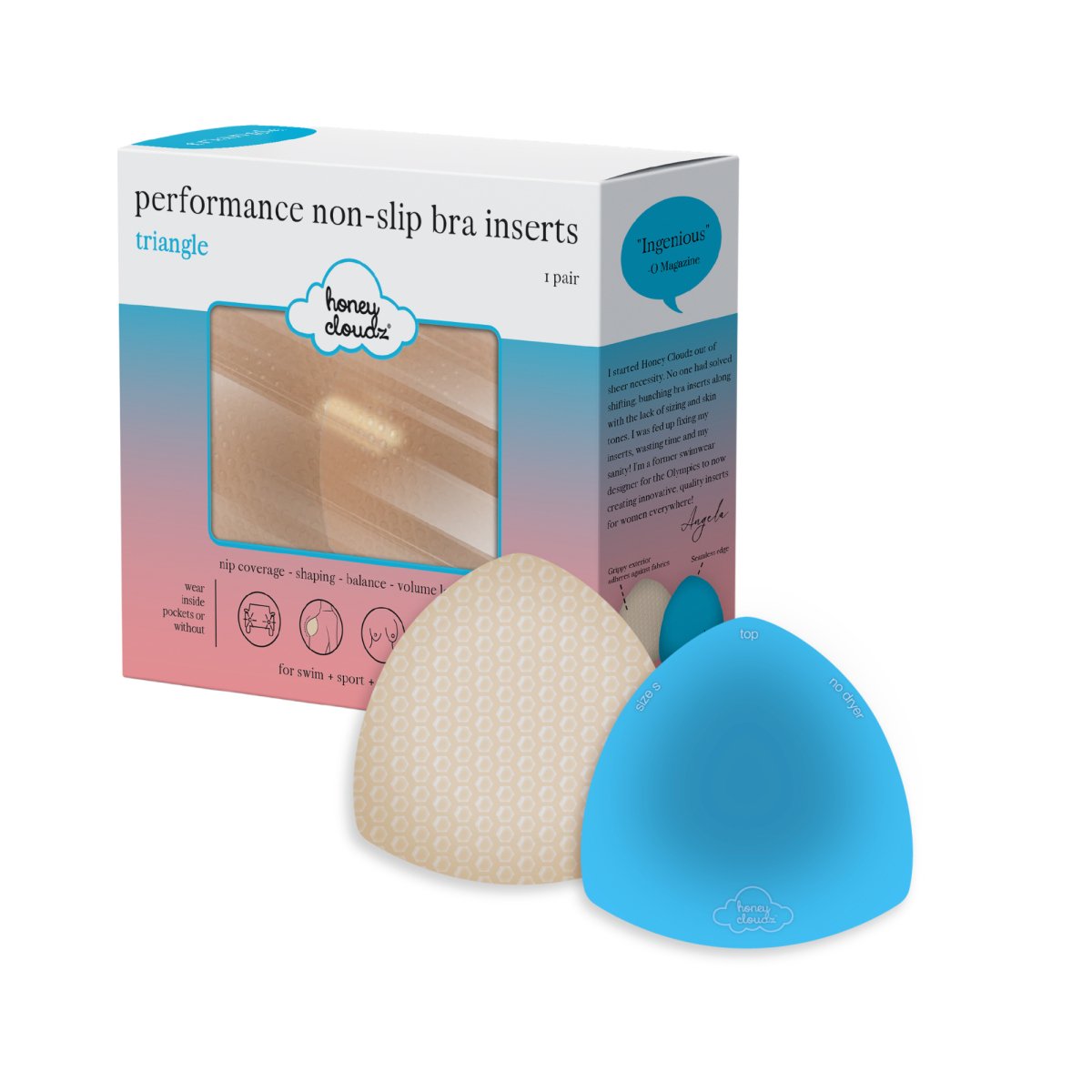 Triangle Classic Bra Inserts - Honey Cloudz 